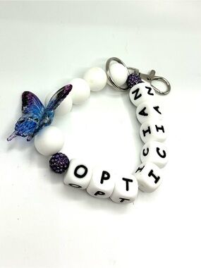 Optician Beaded Stretch Keychain Bracelet